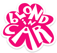 Blond in Car NEW Logo Sticker