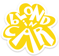 Blond in Car NEW Logo Magnet